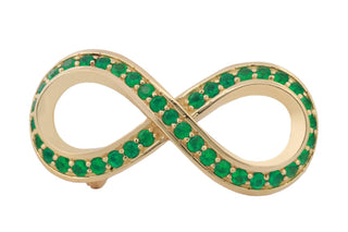 18KT YELLOW GOLD INFINITY BROOCH