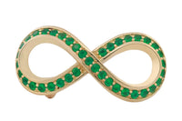 18KT YELLOW GOLD INFINITY BROOCH