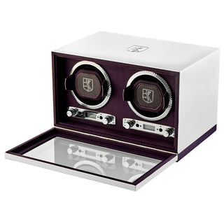 WOLF Silver Double Watch Winder