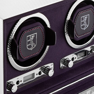 WOLF Silver Double Watch Winder