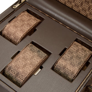 WOLF Earth Double Watch Winder with Storage | Coffee