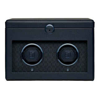 WOLF Earth Double Watch Winder with Storage | Midnight Blue