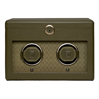 WOLF Earth Double Watch Winder with Storage | Olive