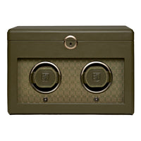 WOLF Earth Double Watch Winder with Storage | Olive