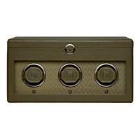 WOLF Earth Triple Watch Winder with Storage | Olive