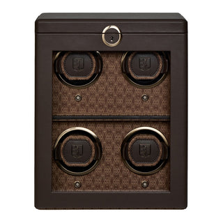 WOLF Earth 4 Piece Watch Winder | Coffee