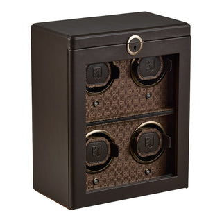 WOLF Earth 4 Piece Watch Winder | Coffee