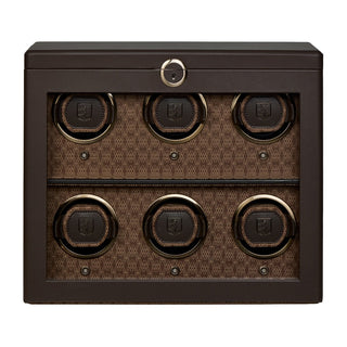 WOLF Earth 6 Piece Watch Winder | Coffee