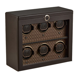 WOLF Earth 6 Piece Watch Winder | Coffee