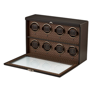 WOLF Earth 8 Piece Watch Winder | Coffee