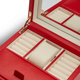 WOLF Palermo Single Watch Winder with Storage | Red
