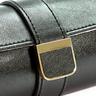 WOLF Palermo Double Watch Roll with Jewelry Pouch | Black