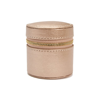 WOLF Palermo Double Watch Roll with Jewelry Pouch | Rose Gold