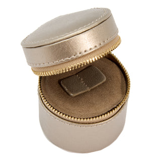 WOLF Palermo Double Watch Roll with Jewelry Pouch | Pewter
