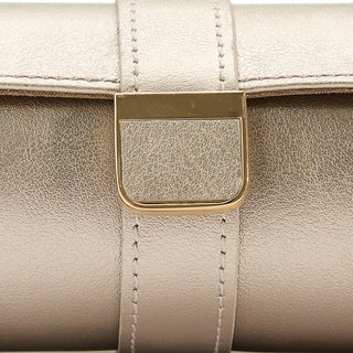 WOLF Palermo Double Watch Roll with Jewelry Pouch | Pewter