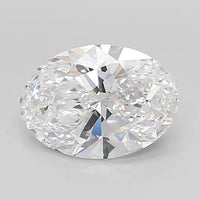 3.00ct Oval Lab Grown Diamond (Colour D, Clarity IF, Cut EX, IGI Certified)