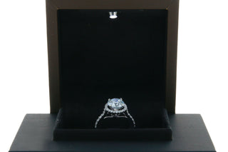 WF 3 Carat Round Diamond Engagement Ring 14kt