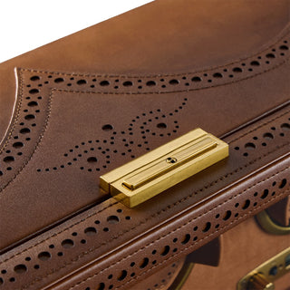 WOLF Brogue 8 Piece Watch Winder | Burnished Brown