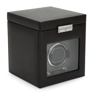 WOLF Viceroy Single Watch Winder with Storage | Black