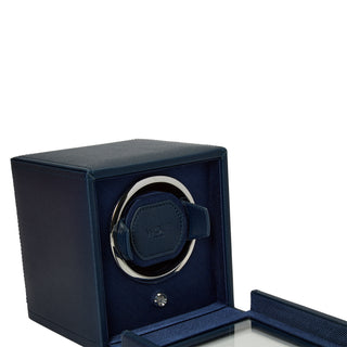 WOLF Cub Single Watch Winder with Cover | Navy