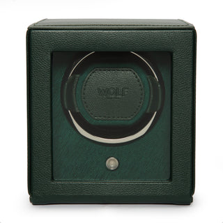 WOLF Cub Single Watch Winder with Cover | Green