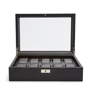 WOLF Viceroy 10 Piece Watch Box | Black