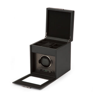 WOLF Axis Single Watch Winder with Storage | Powder Coat