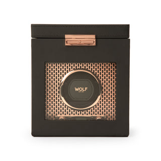 WOLF Axis Single Watch Winder with Storage | Copper