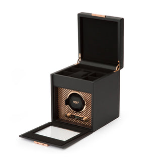 WOLF Axis Single Watch Winder with Storage | Copper