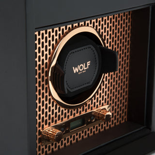 WOLF Axis Single Watch Winder with Storage | Copper