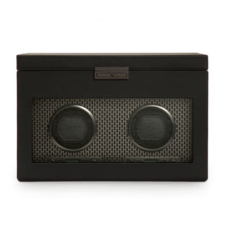 WOLF Axis Double Watch Winder with Storage | Powder Coat