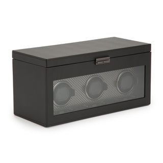 WOLF Axis Triple Watch Winder with Storage | Powder Coat
