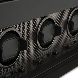 WOLF Axis Triple Watch Winder with Storage | Powder Coat
