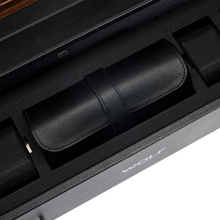 WOLF Roadster 16 Piece Watch Winder Cabinet | Black