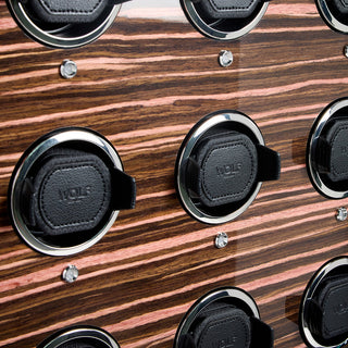 WOLF Roadster 16 Piece Watch Winder Cabinet | Black