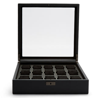 WOLF Axis 15 Piece Watch Box | Powder Coat