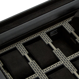 WOLF Axis 15 Piece Watch Box | Powder Coat