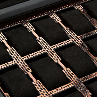 WOLF Axis 15 Piece Watch Box | Copper