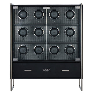 WOLF Powder Coat 12 Piece Watch Winder Cabinet | Powder Coat