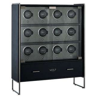 WOLF Powder Coat 12 Piece Watch Winder Cabinet | Powder Coat