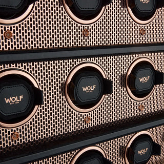 WOLF Powder Coat 12 Piece Watch Winder Cabinet | Copper