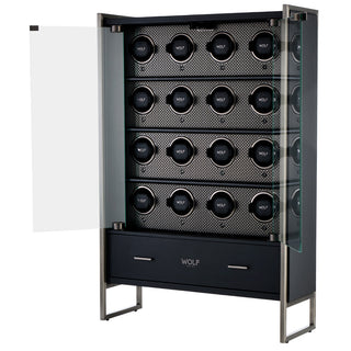 WOLF Axis 16 Piece Watch Winder Cabinet |  Powder Coat