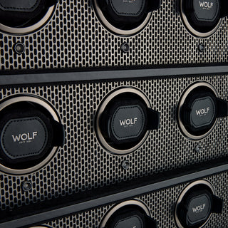 WOLF Axis 16 Piece Watch Winder Cabinet |  Powder Coat