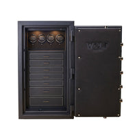 WOLF Athos 4 Piece Watch Winder Safe | Black