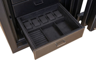 WOLF Athos 4 Piece Watch Winder Safe | Black