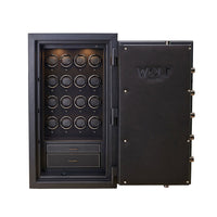 WOLF Athos 16 Piece Watch Winder Safe | Black