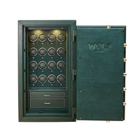 WOLF Athos 16 Piece Watch Winder Safe | Green