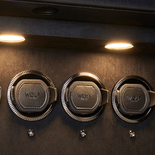WOLF Athos 20 Piece Watch Winder Safe | Black