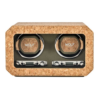 WOLF Cortiça Double Watch Winder | Cork