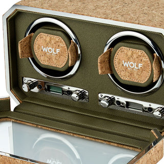 WOLF Cortiça Double Watch Winder | Cork